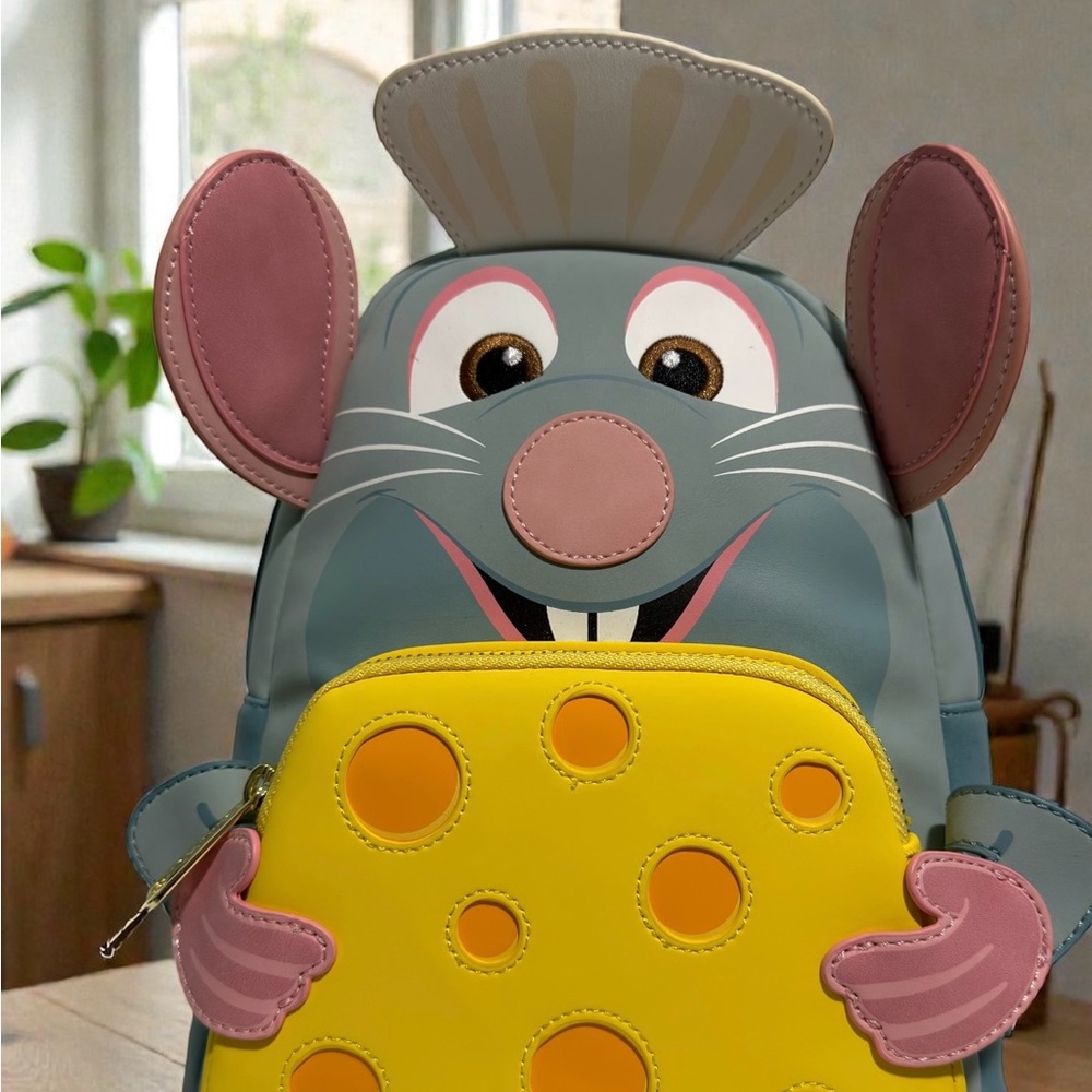 NWT Disney Loungefly Ratatouille Remy Cheese Mini Backpack